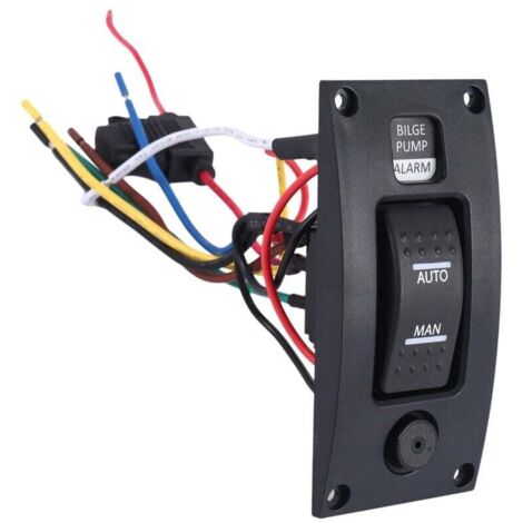 Interrupteur Étanche 12 24V Pompe Cale Panneau Commande Nettoyage Pont Bateau Alarme Marche Arrêt