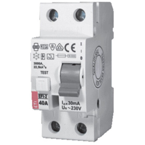 Interrupteur FI EFI-2, 2 poles 40A, 30mA, type A, instantanné