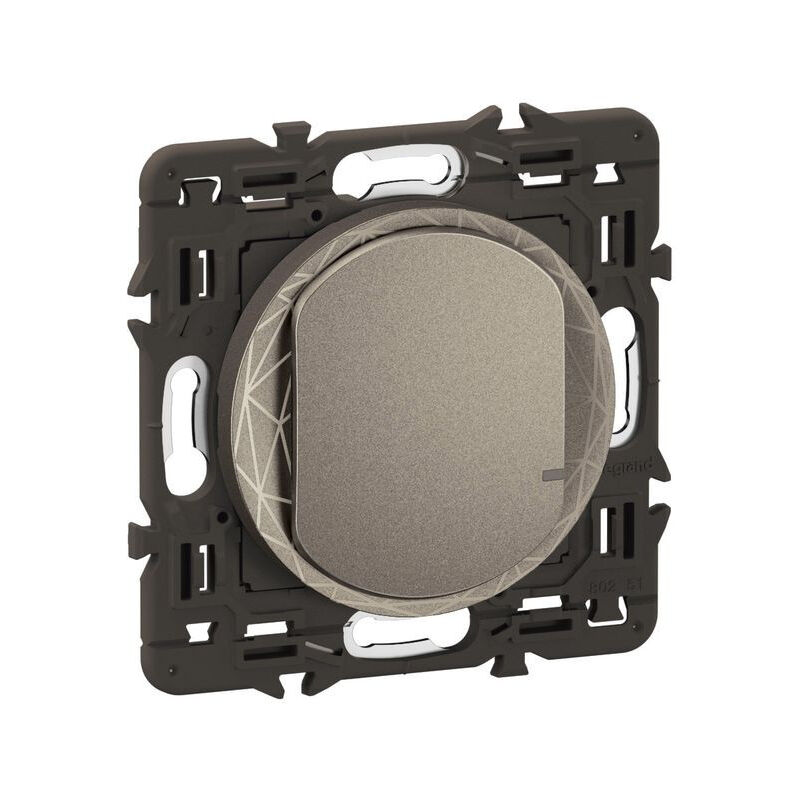 Interrupteur filaire Céliane with Netatmo sans Neutre, avec variation - Titanium (CT0403)