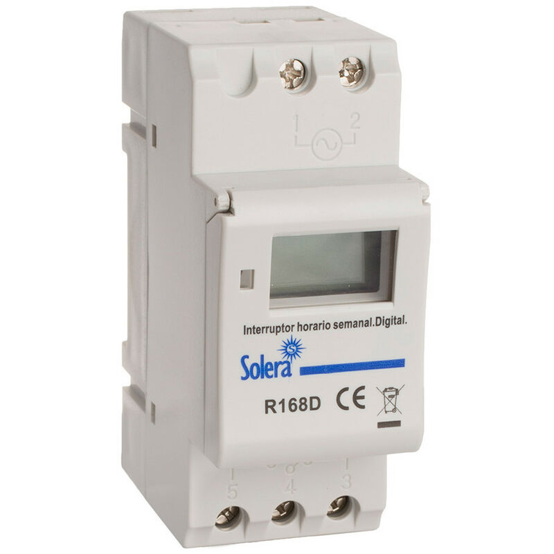 Interrupteur Horaire Hebdomadaire Digital - Analogique Solera R168d
