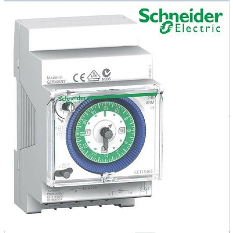 Schneider CCT15940 - Interrupteur horaire programmable ITA 4 canaux - 24h /  7j / 1 an