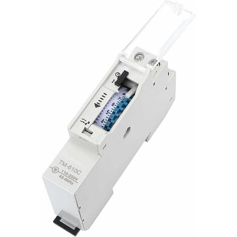 MUMU Interrupteur horaire de Rail Interrupteur de Commande de synchronisation de Rail DIN Intelligent Relais de minuterie TM610C 220V pour réverbère