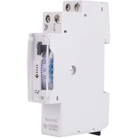 Interrupteur Horaire de Rail Interrupteur de Commande de Synchronisation de Rail DIN Intelligent Relais de Minuterie TM610C 220V pour Réverbère