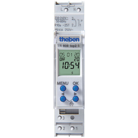 Interrupteur horaire digital 1 module 24h 7j 1 c inv 56 pas de programmes (6080101)