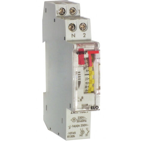 Interrupteur horaire électromécanique Vemer hebdomadaire ELO-W 1 module DIN VP878300