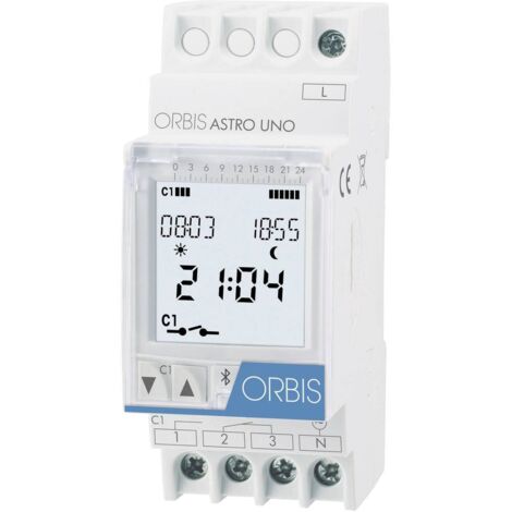 Interrupteur horaire pour rail ORBIS Zeitschalttechnik ASTRO UNO OB178112 230 V/AC 1 inverseur (RT)