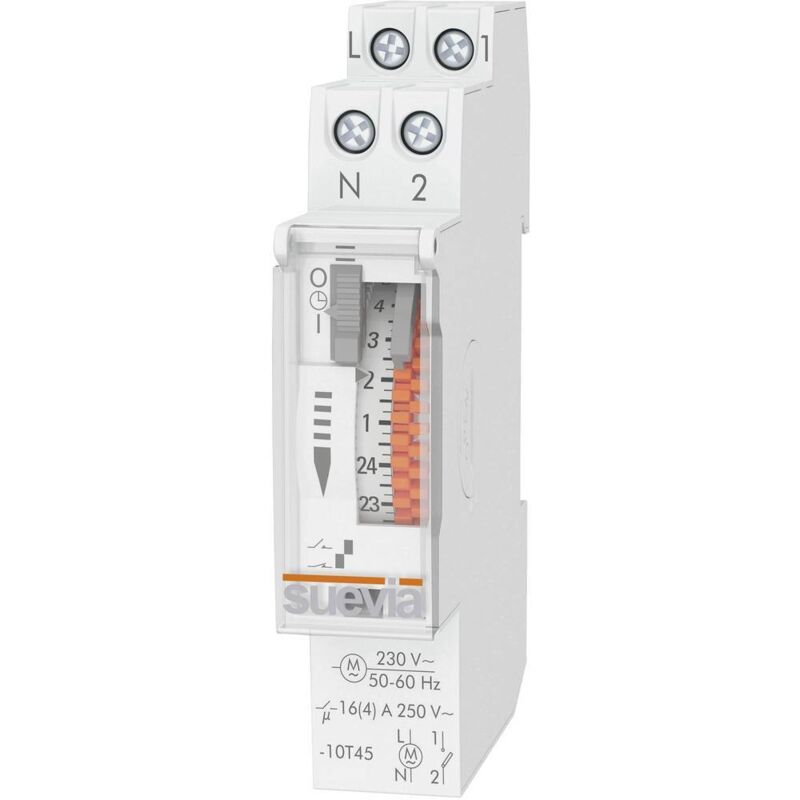 Suevia - SU400132 Interrupteur horaire pour rail DinO One d 230 v/ac programme quotidien