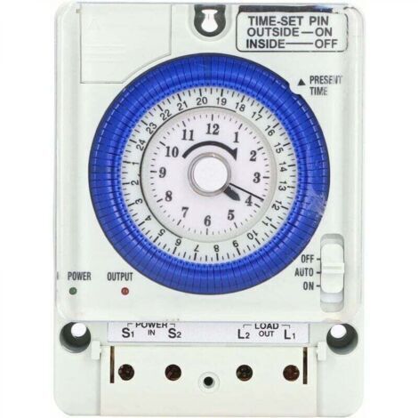 Interrupteur horaire Programmable, Mécanique Minuterie ,24 Heures Relais De Commutation De Temps De Montage sur Rail Din Standard Programmable ,TB35N