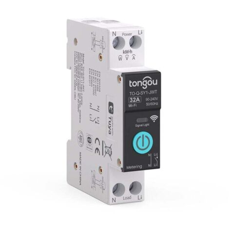 Interrupteur Intelligent 32A Compatible Alexa Google Assistant Contrôle à Distance WiFi Mesure Énergie Fonction Timer