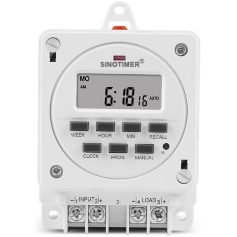 Interrupteur intelligent programmable TM618E-2, montage rail DIN, sortie 16 A, entraxe 60 mm