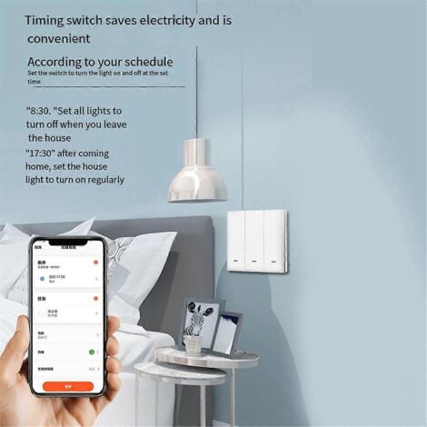 Interrupteur intelligent Tuya Zero Fire Line 1, blanc