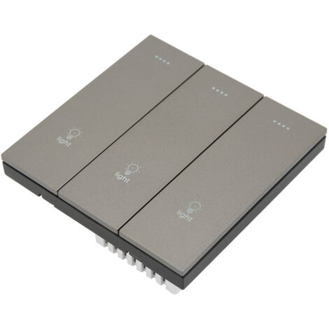 Interrupteur Intelligent WiFi 3 Voies avec Contrôle Vocal et Programmation via Application TUYA, Compatible Bluetooth, 100‑240V AC