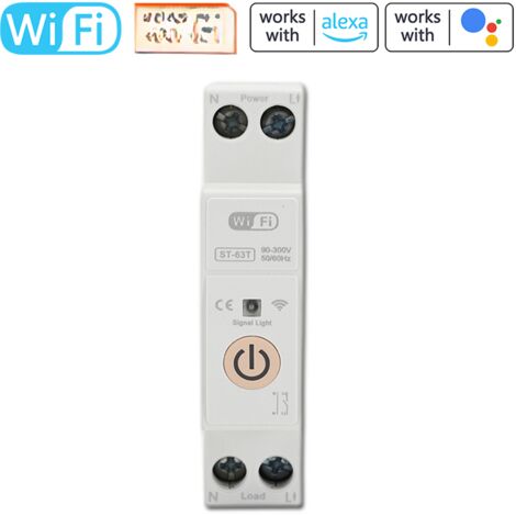 Interrupteur intelligent WiFi Tuya portable pour domotique, contrôle de minuterie et commande vocale, compatible avec Google Assistant et