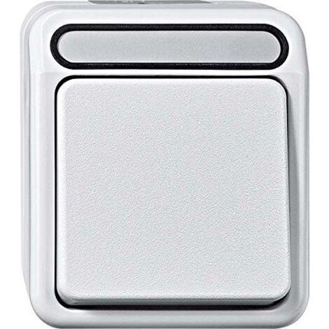 Interrupteur, Interrupteur va-et-vient Merten 4074982 AQUASTAR blanc polaire