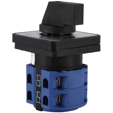 Interrupteur inverseur momentané 2 pôles 3 positions AC660V 25A Bleu+Noir--