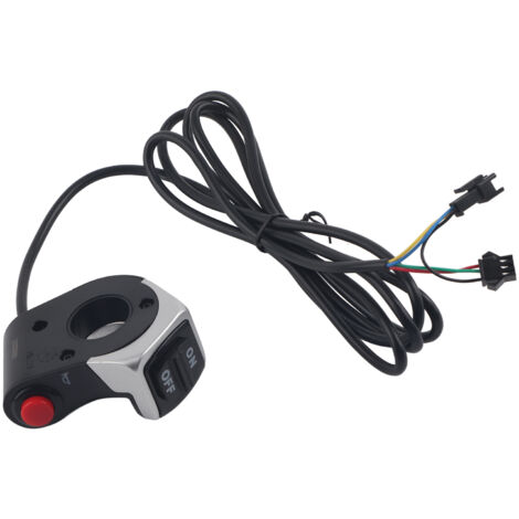 Interrupteur Klaxon Lumière 2 en 1 pour Vélo Électrique, VTT et Scooter