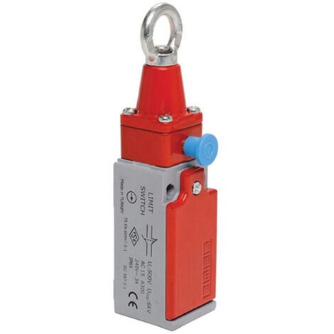 Interrupteur L51 en boîtier métallique, 1NC+1NO, serre-câble avec anneau métallique, commande par câble avec réarmement, T0-L51K23HUM112