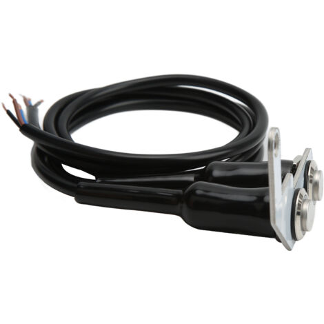 Interrupteur LED pour guidon moto, bouton phare antibrouillard ON/OFF avec support acier inox, lumière bleue, main droite, vélo électrique.