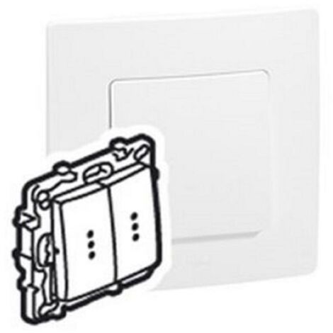 Interrupteur Legrand niloé double commande éclairage blanc