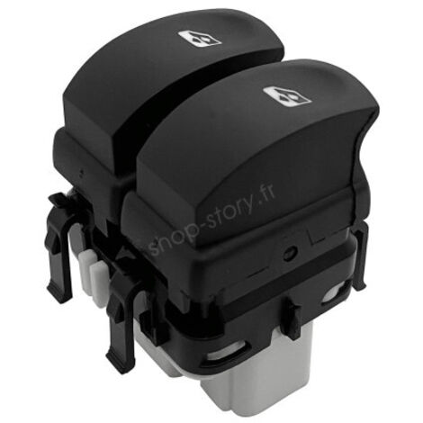 Interrupteur lève-vitre électrique avant gauche – Compatible Renault Clio 3, Modus, Twingo 2 – Installation Plug & Play – Matériaux ABS – Shop-Story