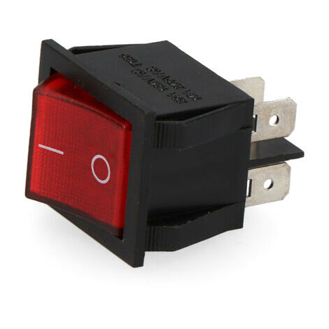Interrupteur lumineux rouge encastrable 4 cosses
