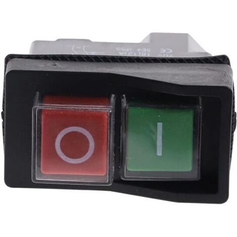 Interrupteur Magnétique Etanche, 4 Broches Bouton Poussoir Marche/Arrêt Commutateur Arrêt de Démarrage Accessoires pour Machines-Outils 250V 16A, Accessoires pour Dyson Filtre Remplacement