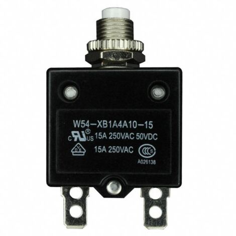 Interrupteur magnétothermique 250vac 50vdc 15amp Avec écrou 1423674-8 W54-xb1a4a10-15