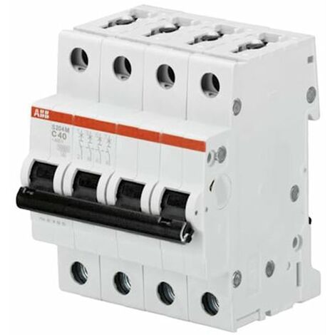 Interrupteur magnétothermique Abb S204M 4P 20A 10kA courbe C 4M S550765