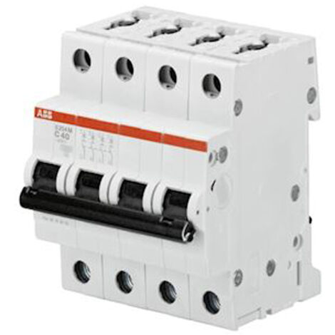 Interrupteur magnétothermique Abb S204M 4P 50A 10kA courbe C 4M S544030