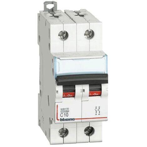 Interrupteur magnétothermique Bticino 2P 10A 10kA C de Type 2 Modules