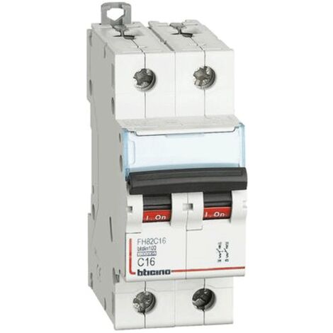 Interrupteur magnétothermique Bticino 2P 16A 10kA C de Type 2 Modules