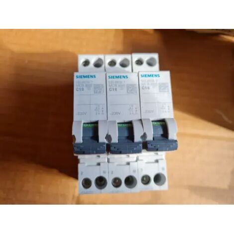 Interrupteur magnétothermique Siemens 10A 1P+N 6 KA courbe C 1 Module 5SL60107