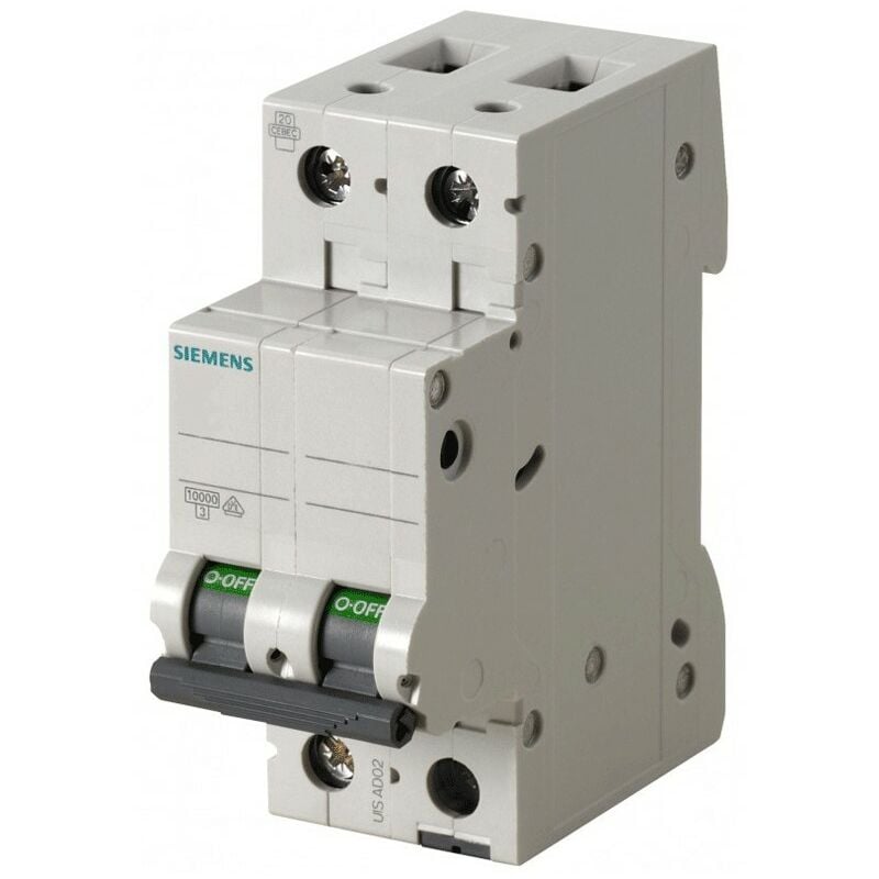 Siemens - Interrupteur magnétothermique 2P 2A 6 Type C-2 Modules