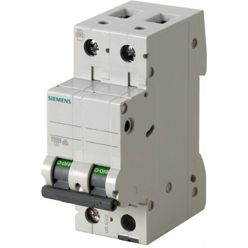 Interrupteur magnétothermique Siemens 2P 63A 6 ka Type C-2 Modules