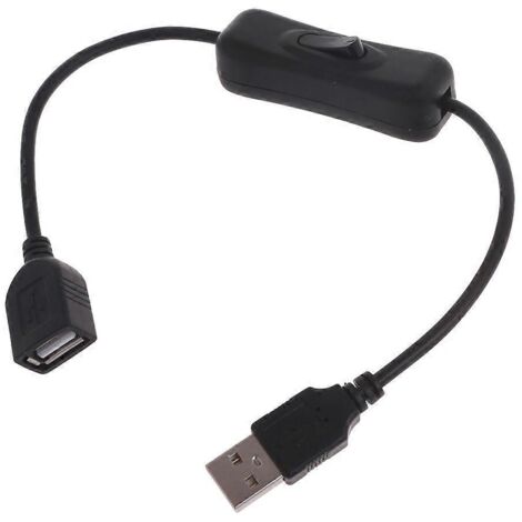 Interrupteur marche/arrêt pour rallonge de câble d'alimentation pour lampe USB, ventilateur USB et adaptateur secteur - Interrupteur 304