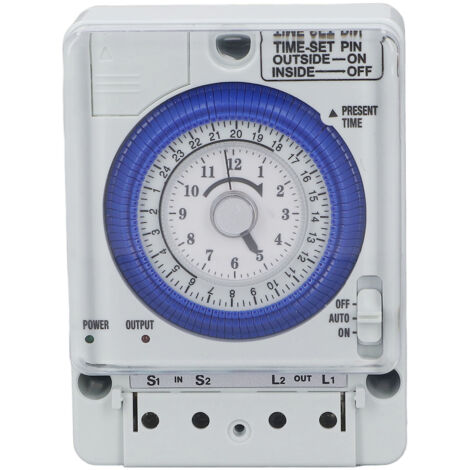 Interrupteur mécanique de contrôle du temps type d'horloge ignifuge PC Shell time switch cuisine 100‑240vac