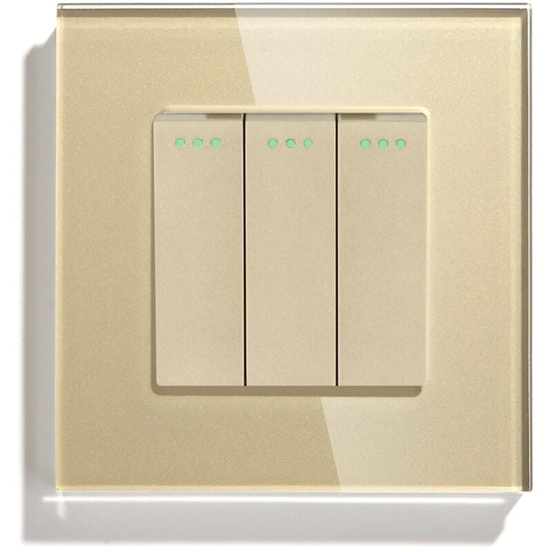 Interrupteur Mécanique Pour Escalier Triple, Or