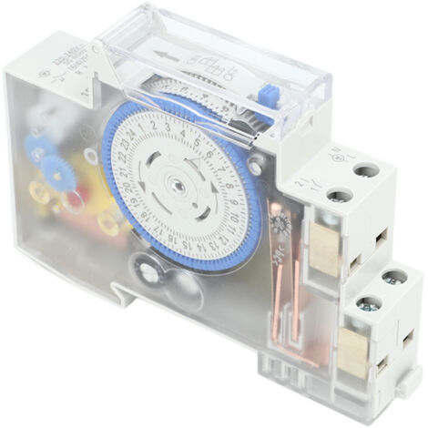 Interrupteur Mécanique Transparent 24h avec Pile pour Système Électrique AC 220‑240V - Minuteur