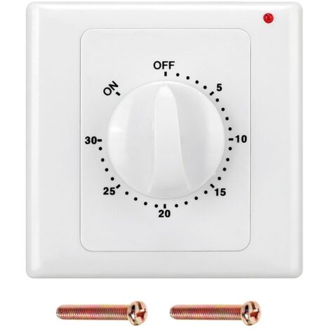 Interrupteur Minuterie - 220 V - Compte à Rebours 30 Min - Montage Encastré Ou Sur Surface - Pour Pompe Et Appareil Électrique - 1 Pièce