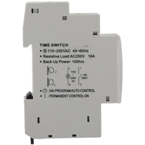 Interrupteur Minuterie Automatique SUL180 Haute Précision avec Voyant Lumineux, 24h/7j, 110‑250V