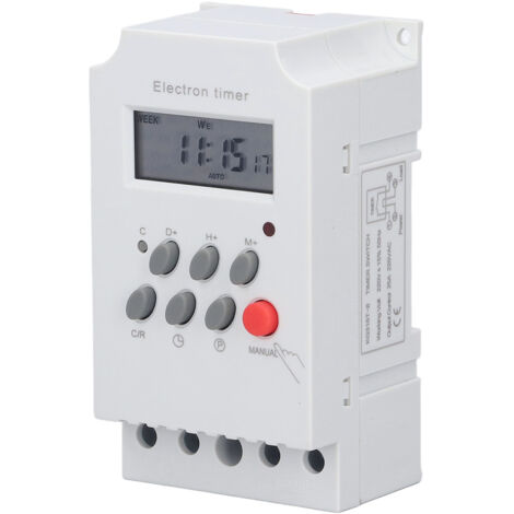 Interrupteur Minuterie Électronique Rail DIN LCD Microcontrôleur Intelligent KG316TII (AC 220V)
