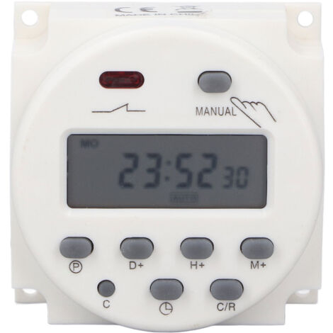 Interrupteur Minuterie Programmable Contrôleur de Temps Relais 220V AC pour Équipement