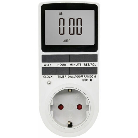 Interrupteur Minuteur TM02 Grand Ecran Minuteur Prise Minuterie Cuisine Minuterie Electronique Minuterie Lumière Blanche Modèle Standard Européen 630BQHGZSIY
