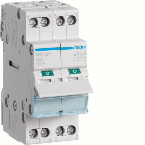 Interrupteur modulaire 4 pôles 25A HAGER SBN425