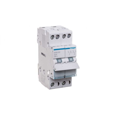 Interrupteur modulaire avec position centrale OFF 1-0-2 32A 2P 230V SFB232