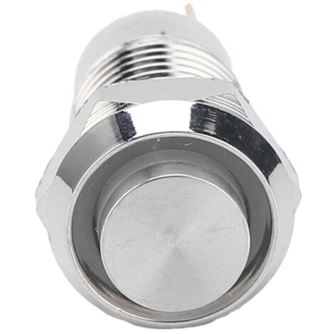Interrupteur Momentané Étanche 8mm Bouton Poussoir Inox Marche/Arrêt 3V