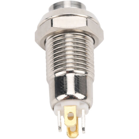 Interrupteur Momentané Étanche 8mm LED Bleue 3V pour Démarrage Moteur