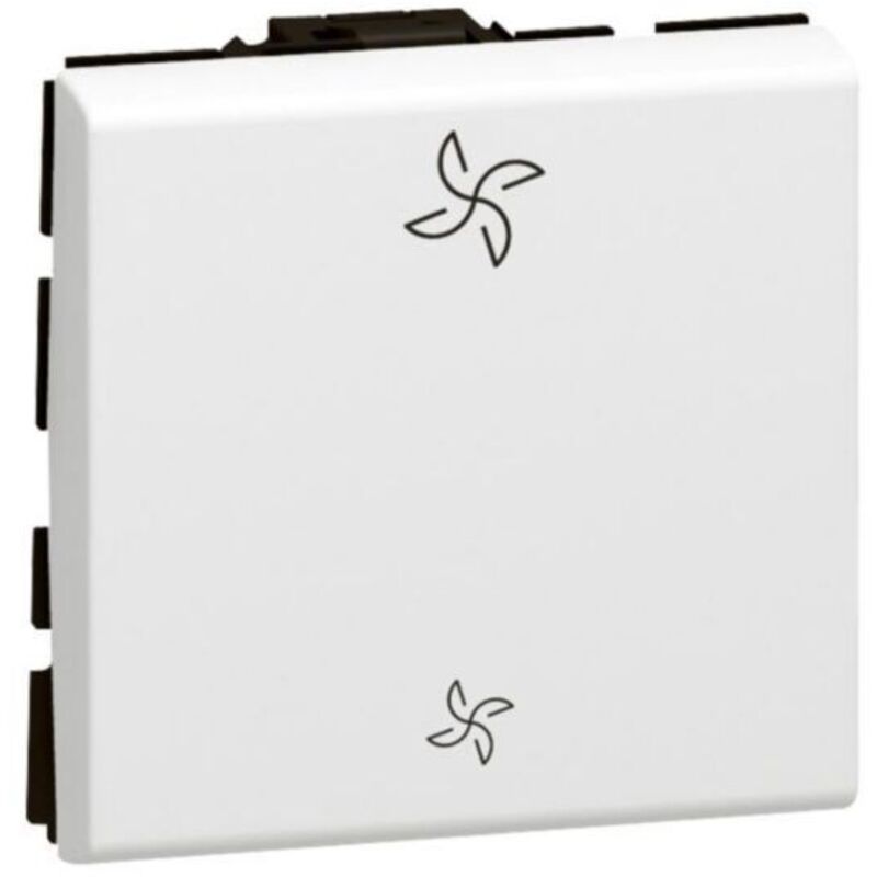 Legrand - commande de vmc mosaic pour commande directe de ventilation mécanique contrôlée 10AX 250V - blanc antimicrobien