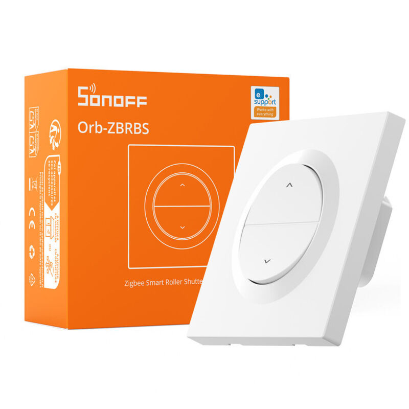 SONOFF MINI-ZBRBS-E Zigbee Interrupteur de volet roulant intelligent, Contrôle en pourcentage, minuterie et commande vocale, répéteur Zigbee