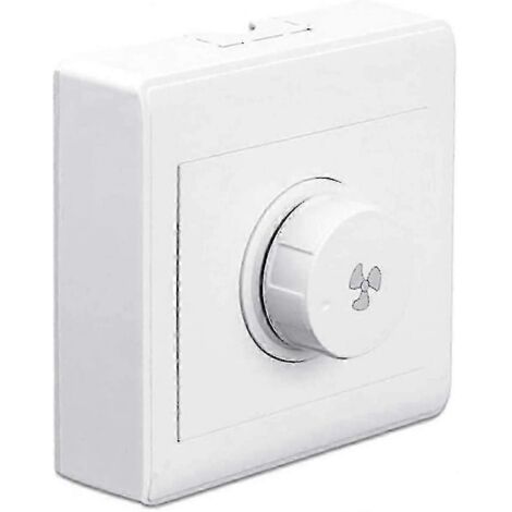Interrupteur mural pour ventilateur de plafond, type 86, régulateur de vitesse progressif, 220 V 10 A, compatible avec variateurs de 15 à 300 W.